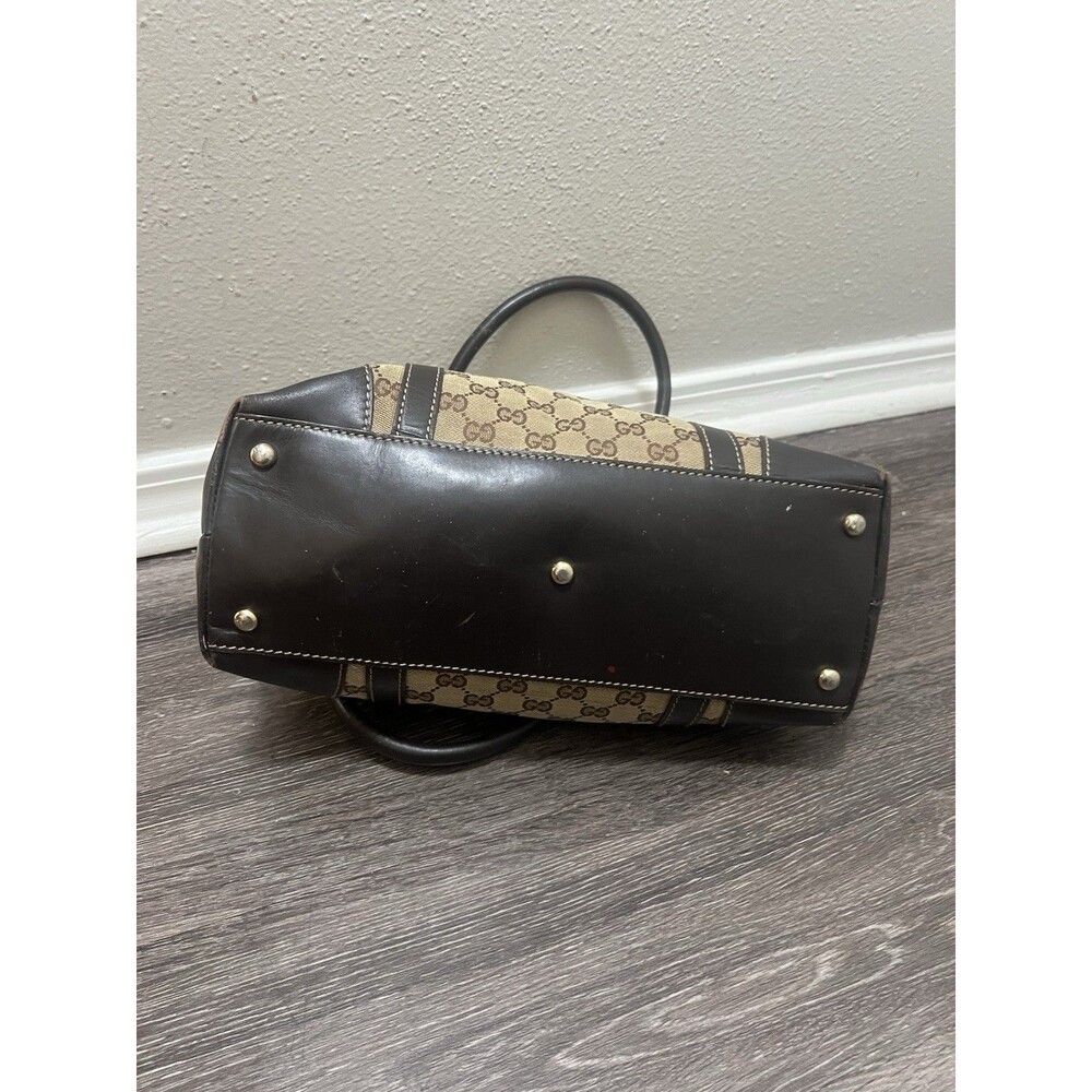 GUCCI Interlocking G Lovely Heart Canvas Tote Bag Beige - Picture 8 of 11